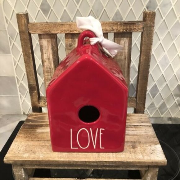 Rae Dunn | Accents | New Rae Dunn Love Red Square Birdhouse Dimply ...